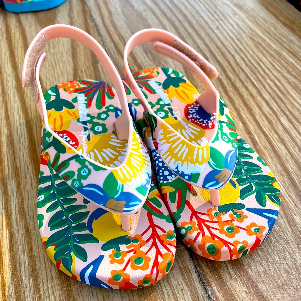 Colorful flip flops